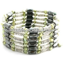 Magnetic Green Pearl Perlée enroulée Bracelets &amp; Collier 36 &quot;